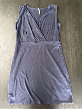Blue Canoe Organic Classic Navy Sleeveless Wrap-Front Dress